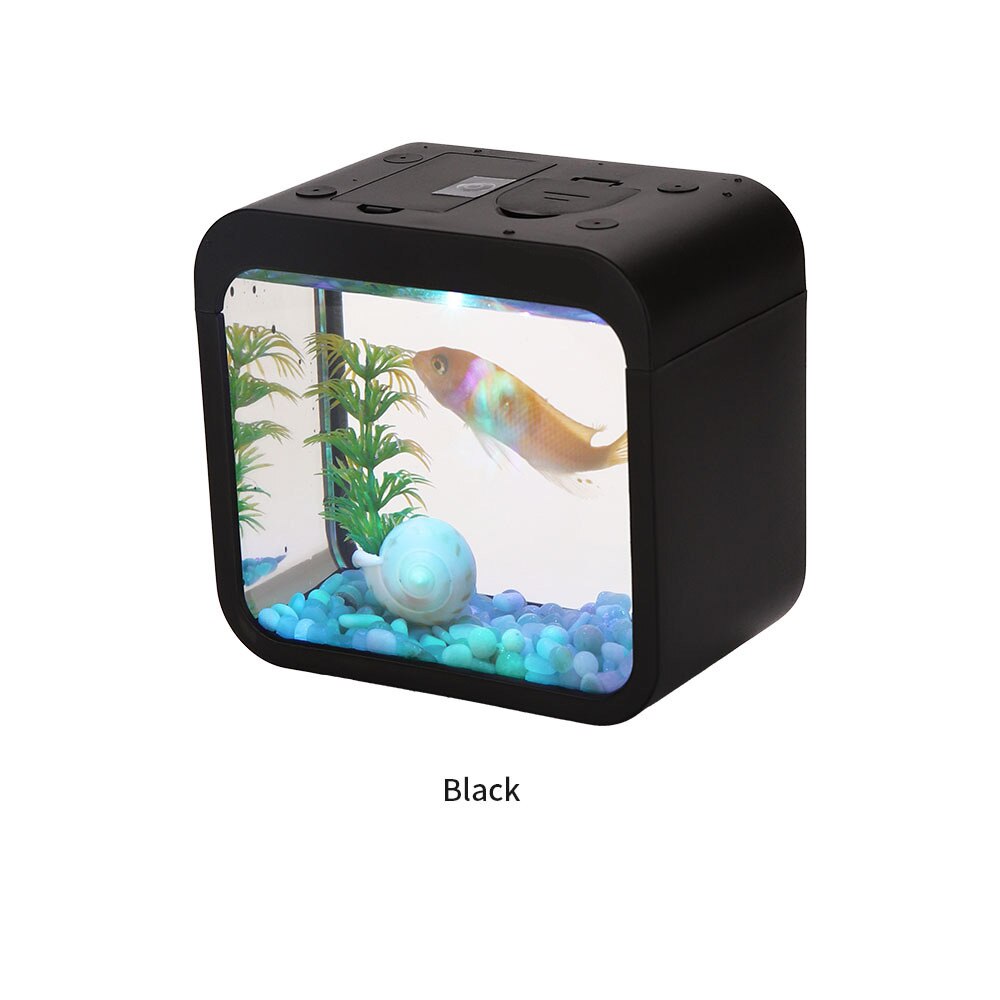 Mini Betta Fish Tank Small Ecological Landscape Aquarium Detachable Seaweed Reptile Jellyfish Goldfish Shrimp Insects Habitat
