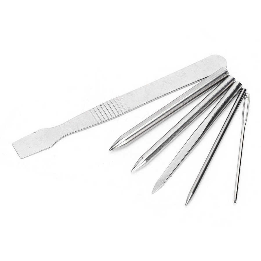Paracord spike nål bærbar aluminium armbånd diy vævning søm nål rustfrit stål paraply reb striknål