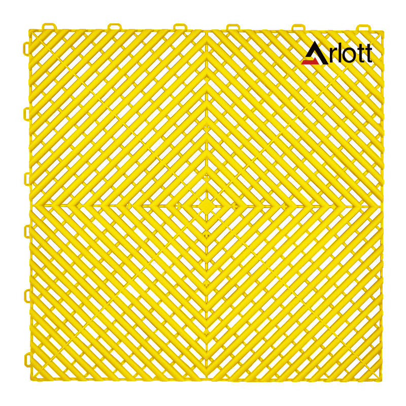 Plastic Modular Pp Pvc Floor Garage Slabs Interlocking Plastic Flooring Waterproof Floor Tiles: Yellow