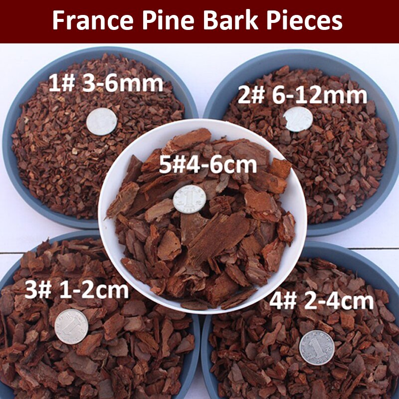 Naturlig frankrig fyrrebark dendrobe orkidé planter zymotic fyrretræ bark gødning lang tid sidste dyrkningssubstrat