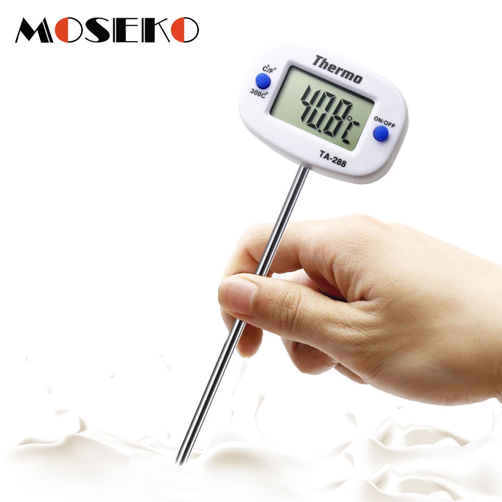Moseko Draaibare Digitale Voedsel Thermometer Bbq Vlees Chocolade Oven Melk Water Olie Koken Keuken Thermometer Elektronische Sonde