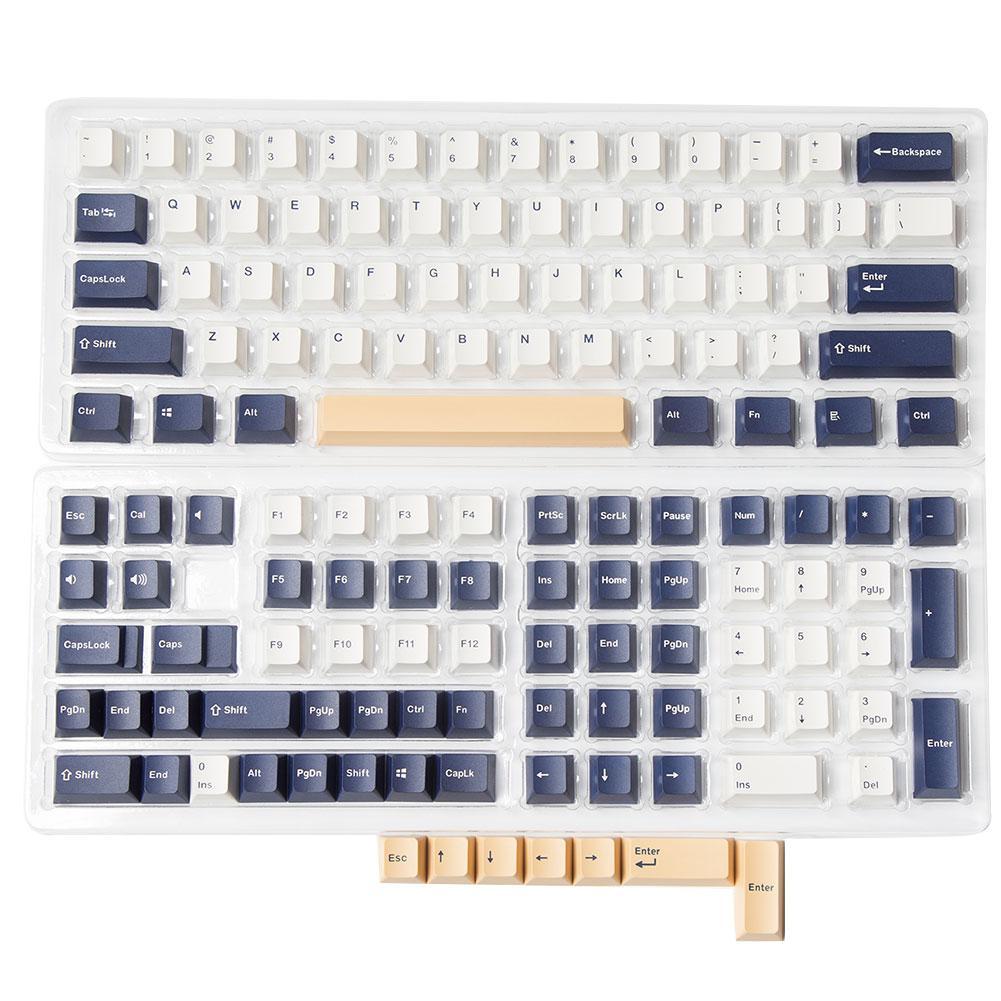 125 Keys DOUBLE SHOT OEM Profile Rudy PBT Keycap Thick For Filco Ducky iKBC Mechanical Gaming Keyboard Mini Layout