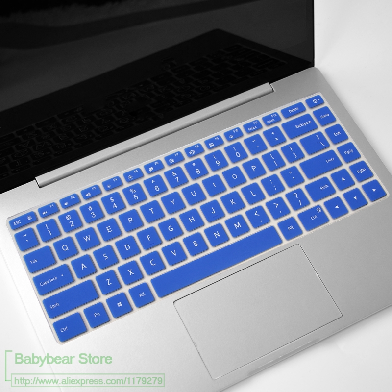 Para Xiaomi mi Notebook Pro 15 15,6 i7-8550U portátil de silicona colorida cubierta protectora de teclado piel portátil de i5-8250U: blue