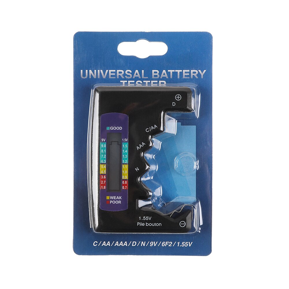 Tester batteria universale LCD Tester capacità batteria digitale C D N AA AAA 9V 1.5V strumento diagnostico capacità rilevatore batteria: upgraded black
