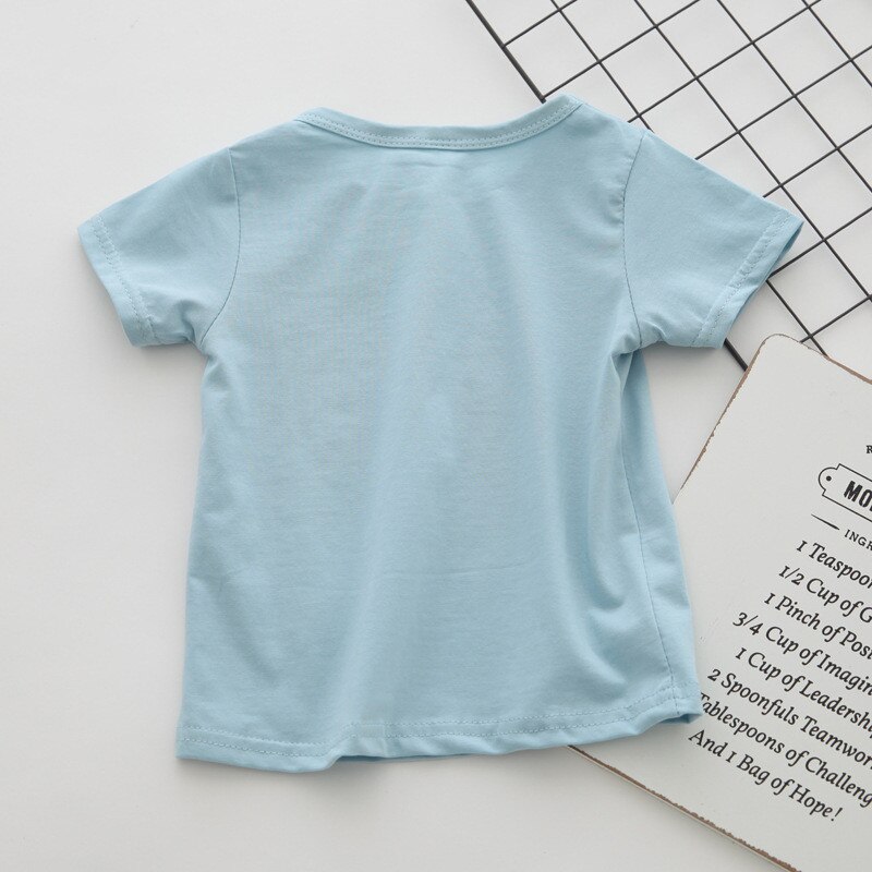 Katoen Jongens Kleding Baby T-shirt Korte Mouw Baby Jongens T-Shirts Cartoon Casual Baby Zomer Eerste Verjaardag Jongen Kleding Tops