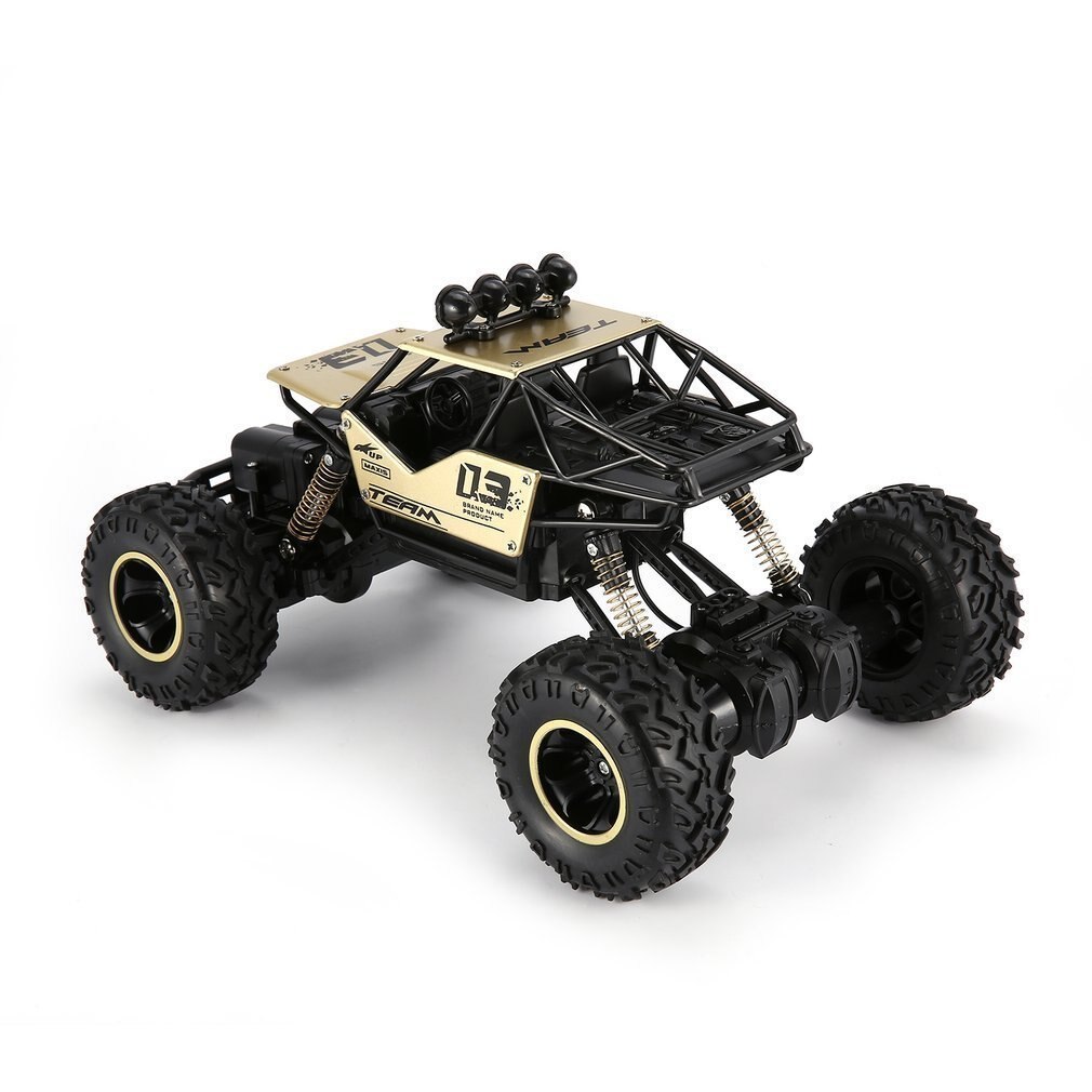 1/16 2.4GHz Corpo In Lega di Borsette Rock Crawler 4WD Motori A Doppia Off-road di Controllo Remoto Oro RC Bigfoot Arrampicata auto Giocattoli