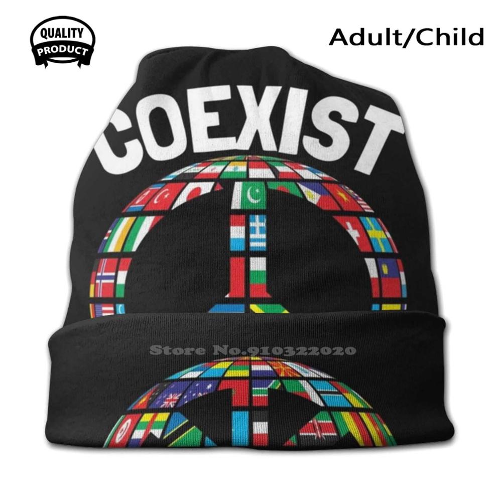 Coexist en paz, suave y cálida mascarilla facial, bufanda deportiva, Coexist paz, religión, mundo, cristiano, Judaísmo, amor, fe, Islam: Knit Hat / Child Size