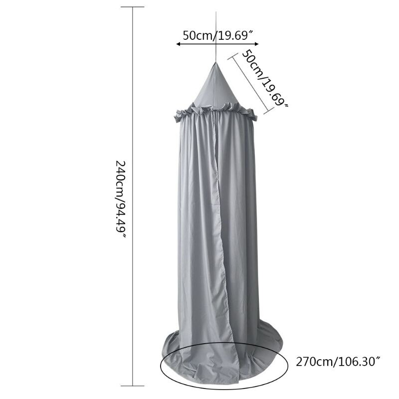 Kids Bed Luifel Gordijnen Meisjes Prinses Ronde Hung Dome Mosquito Mesh Room Decor P31B