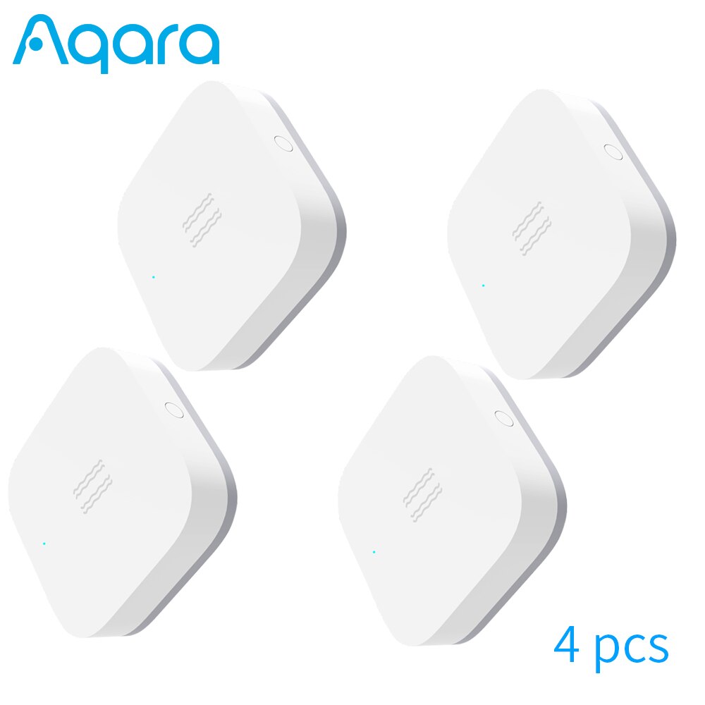 Aqara Smart Vibration Sensor Detection Alarm ZigBee Shock Sensor Aqara Motion Sensor Built In Gyro For Xiaomi Mijia Homekit APP: 4pcs