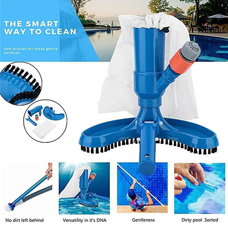 Durable Convenient Vacuum Brush Hose Connector Cleaning Set Swimming Pool SPA Underwater Cleaner Easy Install LBShipping