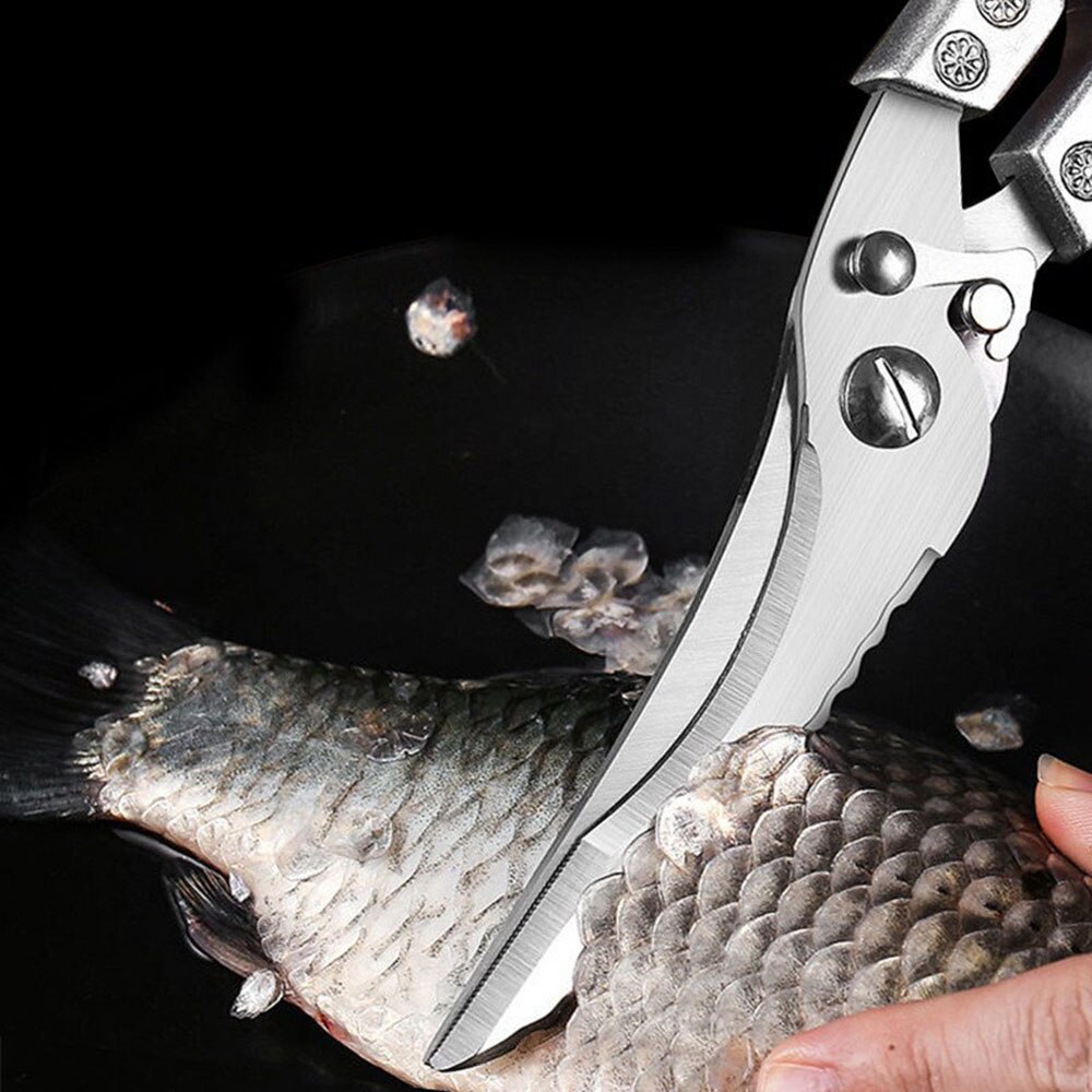 Kitchen Accessories Scissors Chicken Bone Scissors Chicken Duck Fish Cutter Shears Stainless Steel Scissor Meat Cutting Scissors