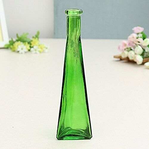 Kleur Clear Mini Glazen Vaas Zakkz Bloem Fles Glas Ornamenten Bloem Regelen Home Decor: Green