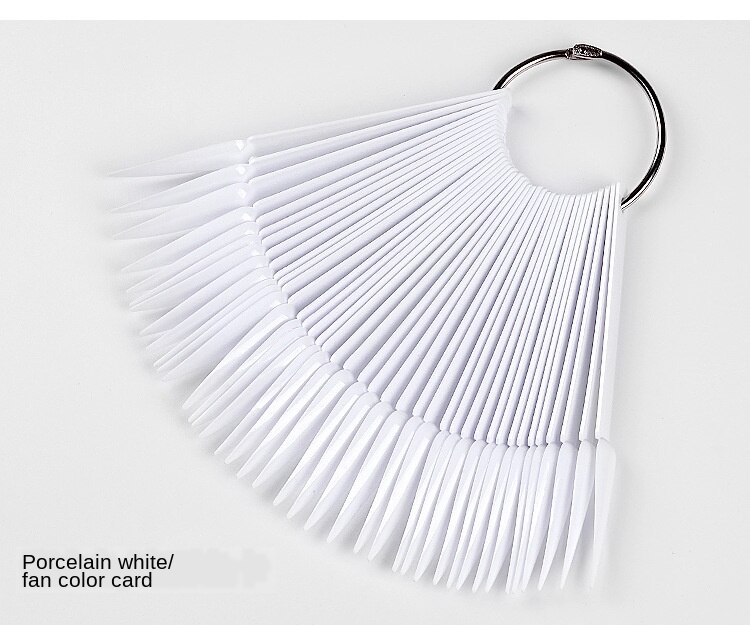 40 stuks nageldisplaybord, scherpe ijzeren ring, waaiervormig, kleurenkaart, 4 soorten nepnagels, puntige nagels, nagelmal, nageldisplay: 2