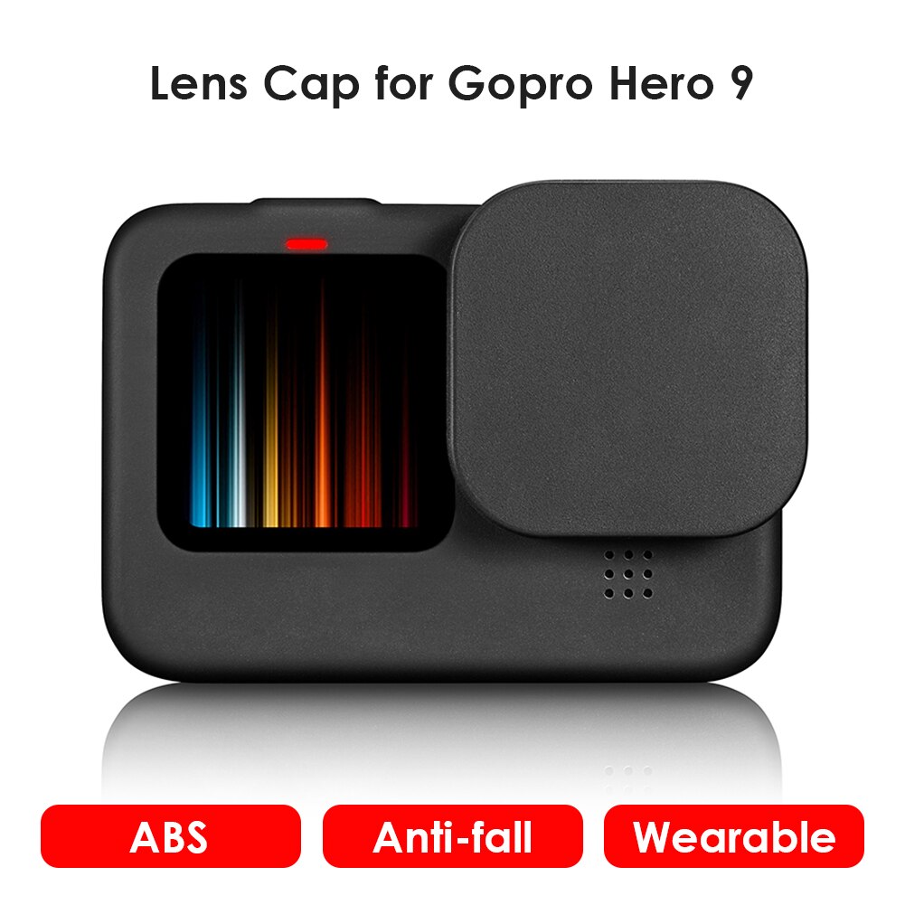 Linsedekselbeskyttelse i myk silikon for gopro hero 9 svart sportskameradeksel antistøvbestandig linsebeskytter