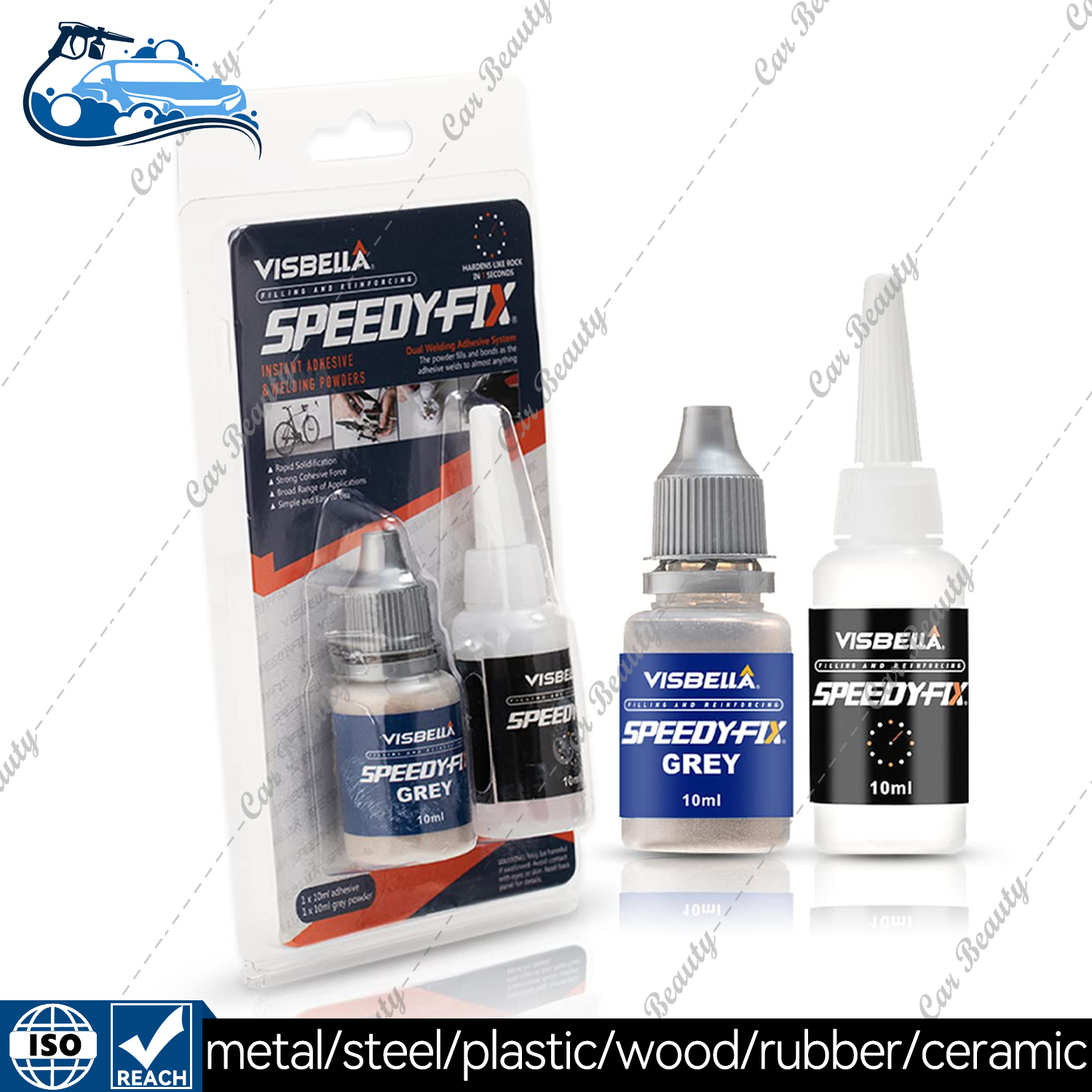 Colla fissa veloce con riempitivo Riempimento Adesivo rinforzante Polvere per saldatura Riparazione incollaggio per ceramica Vetro Metallo Plastica dura Legno: WHITE
