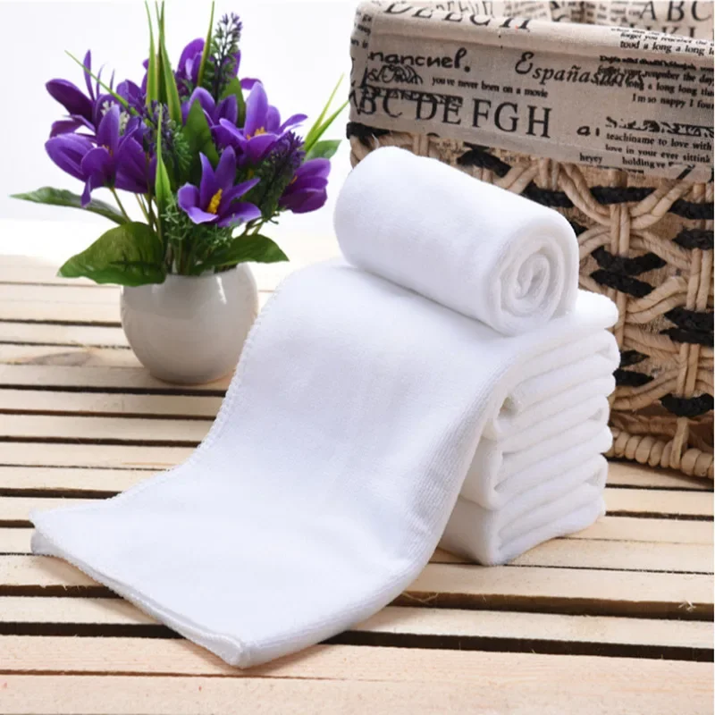 Toalla facial de tela de microfibra suave blanca, Toalla de baño para Hotel, paños de lavado, toallas de mano, toalla de limpieza multifuncional portátil, 5-10 Uds.: Negro