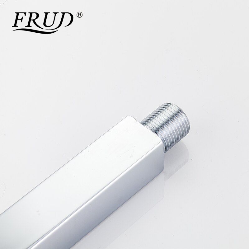 Frud Wall Mount Copper Shower Arm Bathroom Concealed Install Shower Holder Square Simple Shower Wall Hanging Head Bar Y81019