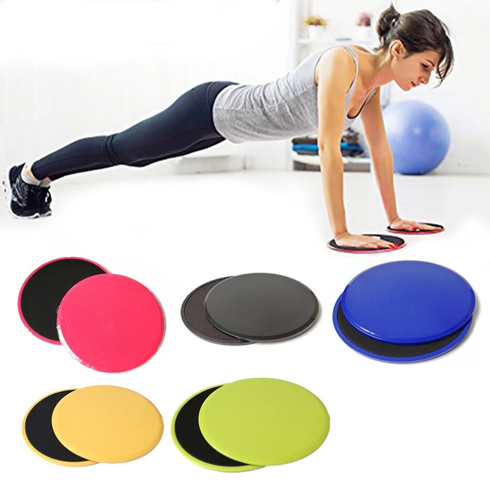 2PCS Sliding Slider Gliding Discs Fitness Disc Exercise Sliding Plate For Yoga Gym Abdominal Core Training Exercise Equipment