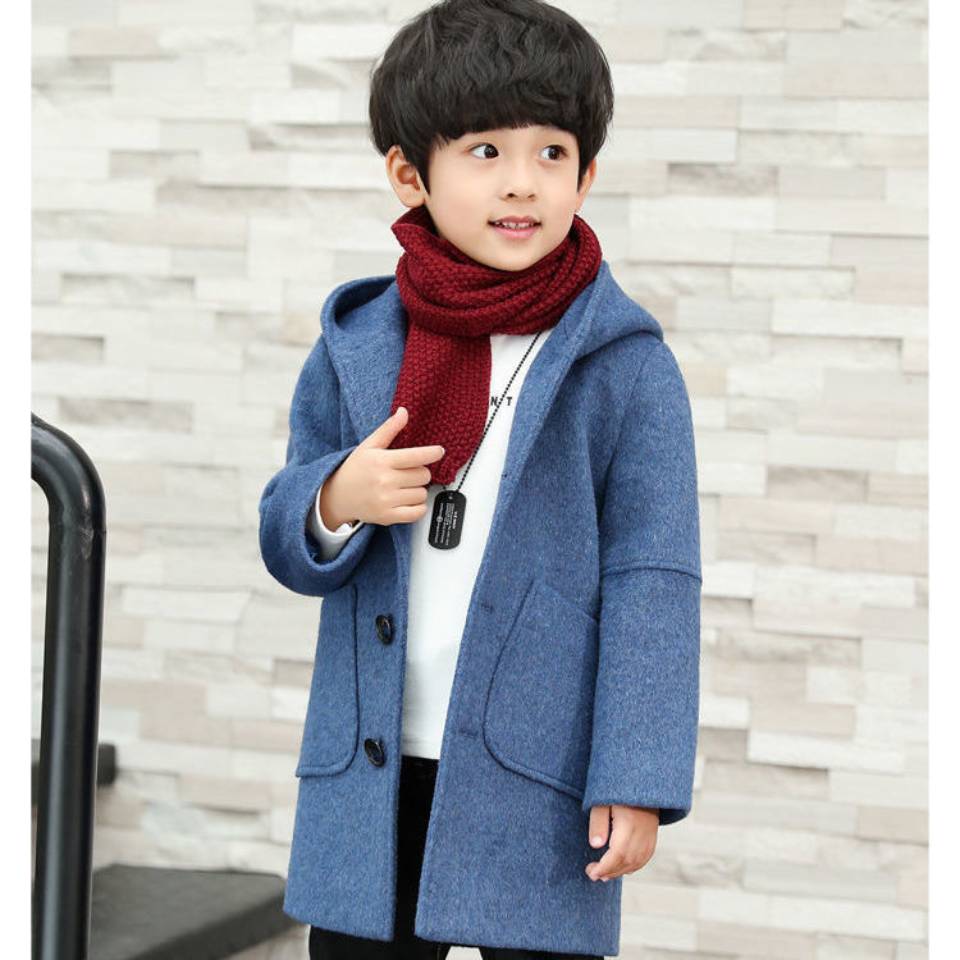 Recém chegados meninos casuais casacos de lã outono inverno criança meninos roupas crianças outwear para a idade 3t 4 5 6 8 10 12 14 anos
