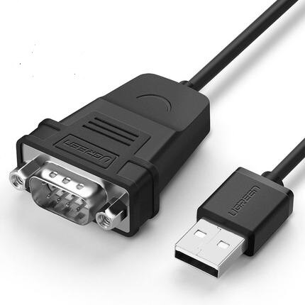 Ugreen USB to RS232 COM Port Serial DB9 Pin Cable Adapter PL2303 for Windows USB OUT RS232 COM: Silver