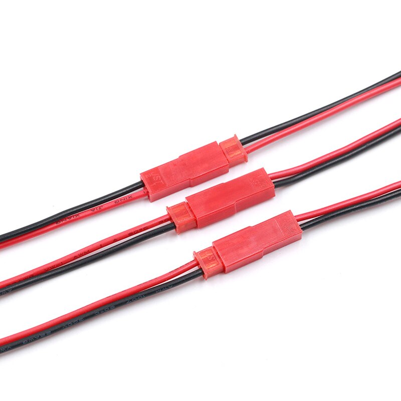 20pcs 2 Pin Connector Male Female JST Plug Cable 22 AWG Wire For RC Battery Helicopter DIY LED Lights Decoration