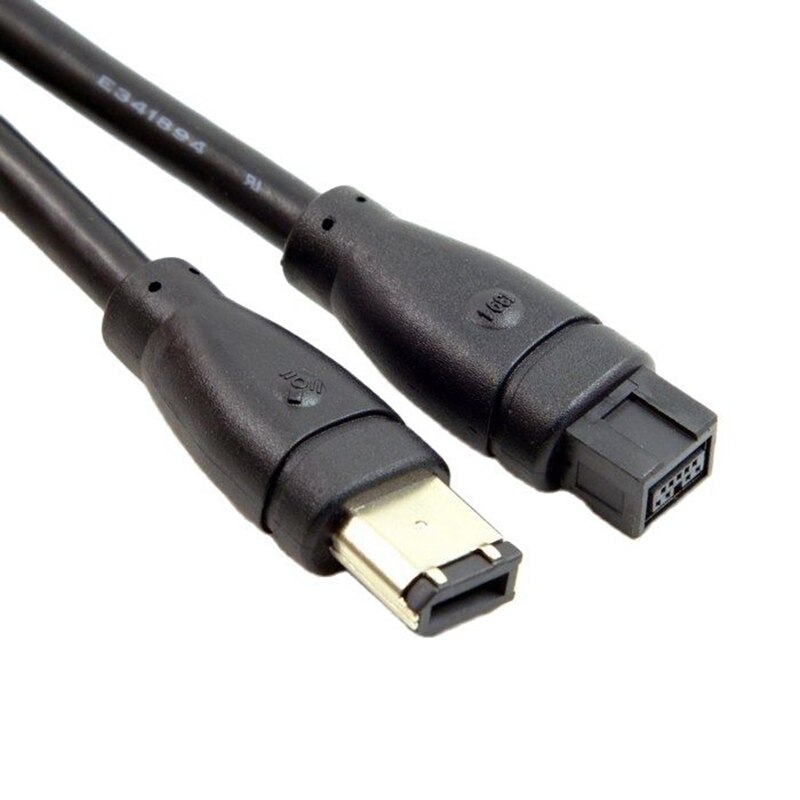 9 PIN / 6 PIN BETA FireWire 800 - FireWire 400 9-6 Cable IEEE 1394B 1.8m 6FT 180cm Black 3m 5m