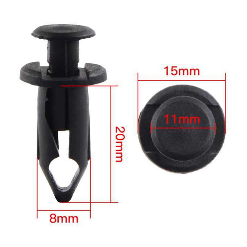 50 stücke 8mm ABS Kunststoff Fender Clip Körper Niet Loch Clips Schrauben Für Polaris Sportsman Rangers RZR 550 850 XP 7661855 ATV Teile