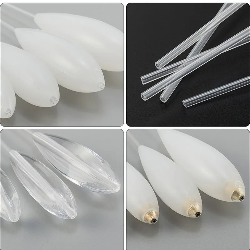 Acrylic Fishing Float Transparent Sinkend Type Casting Bobbers Clear Bombarda Sinking Fly Fishing Spinning Floats Pesca 5-50g