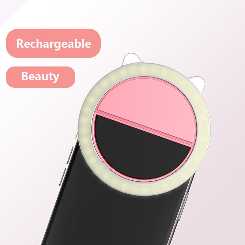 Selfie Light Round Ring Mini Mobile Phone LED Anchor Beauty Lens Live Broadcast Artifact Mobile Phone Fill Light