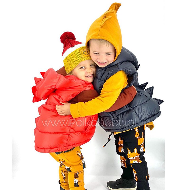 Kukukids Kids Winter Down Vest Dinosaur Stylish Keep Warm Top Boys Girls Brand Clothes Thicken Waistcoat