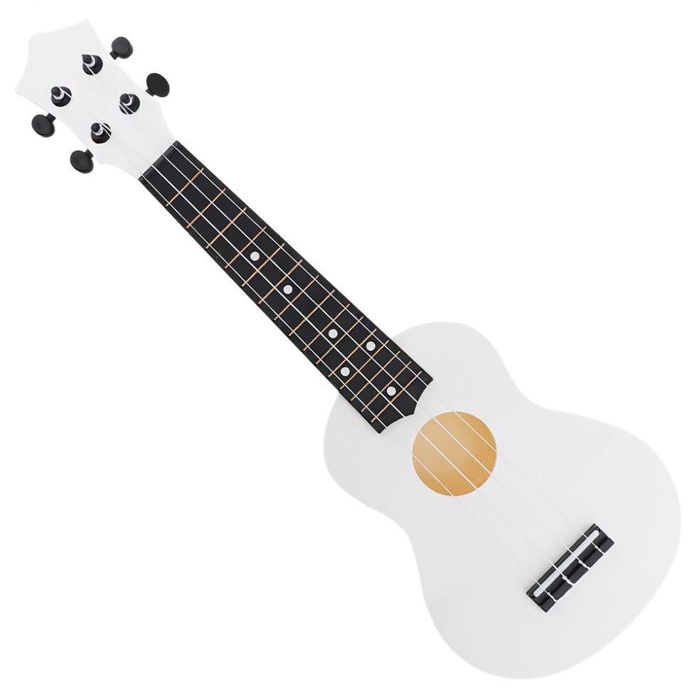 21 Inch Soprano Ukulele 15 Fret ABS Material 4 Strings Hawaii Guitar with Pick for Kids and Beginner