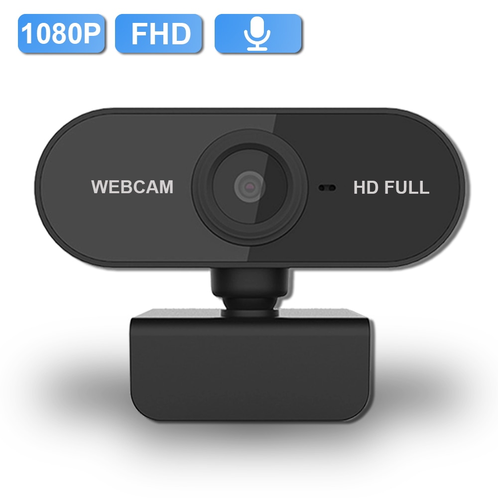 Full HD Webcam 1080P USB Drive-free Plug and Play Built-in Fidelity Microphone Computer Camera for HD Live Video Desktop Webcam