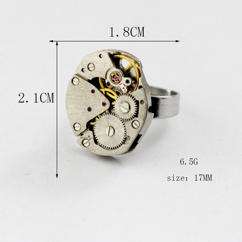 HUANZHI 2020 nowy punk indywidualność fajny aspekt ruch parowy bieg regulowane metalowe pierścionki dla kobiet Człowiek para pierścień: 2