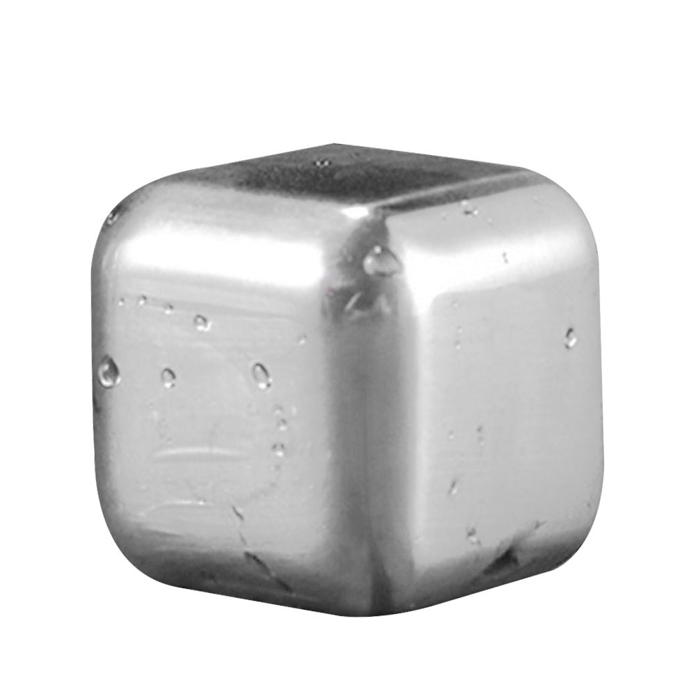 Cubos de hielo cuadrados de acero inoxidable para whisky, Enfriador de bebidas de vino tinto, suministro de Bar, 1 ud.: Default Title