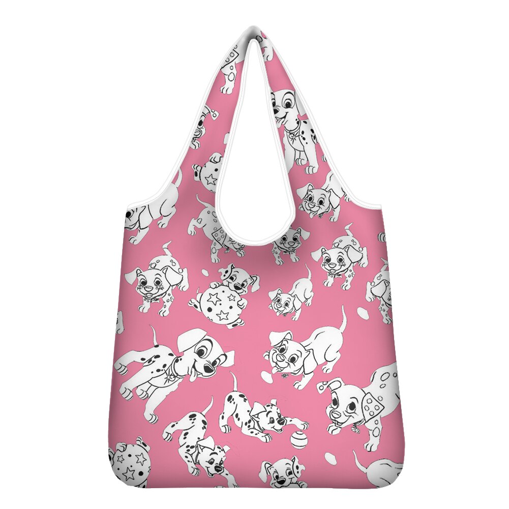 Dalmatian Dog Reusable Folding Shopping Bags Grocery Bag Large Size Eco Portable Shoulder Handbag Polyester Travel Tote Bag: ZLH1151KO