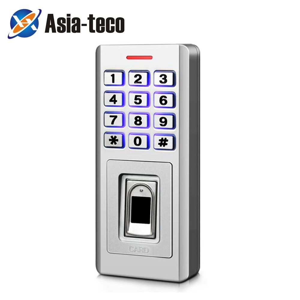 Backlight Semiconductor Fingerprint Metal Keypad IP68 Waterproof RFID Standalone Access Controller Finger+RFID+Password