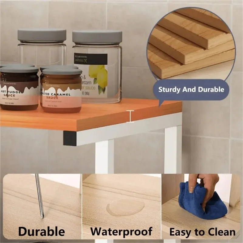 1 pc Kitchen Shelf Countertop Storage Rack Double-Layer Oven Microwave Oven Shelf Desktop Storage Rack Kitchen Baker's Rack