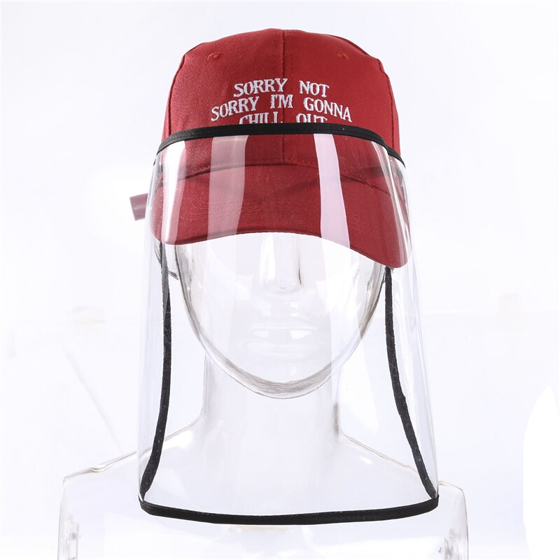 Trend Women Men Safety Baseball Hat Anti-Dust Anti- Splash Protection Removable Cover Caps Prevent Droplets Cover