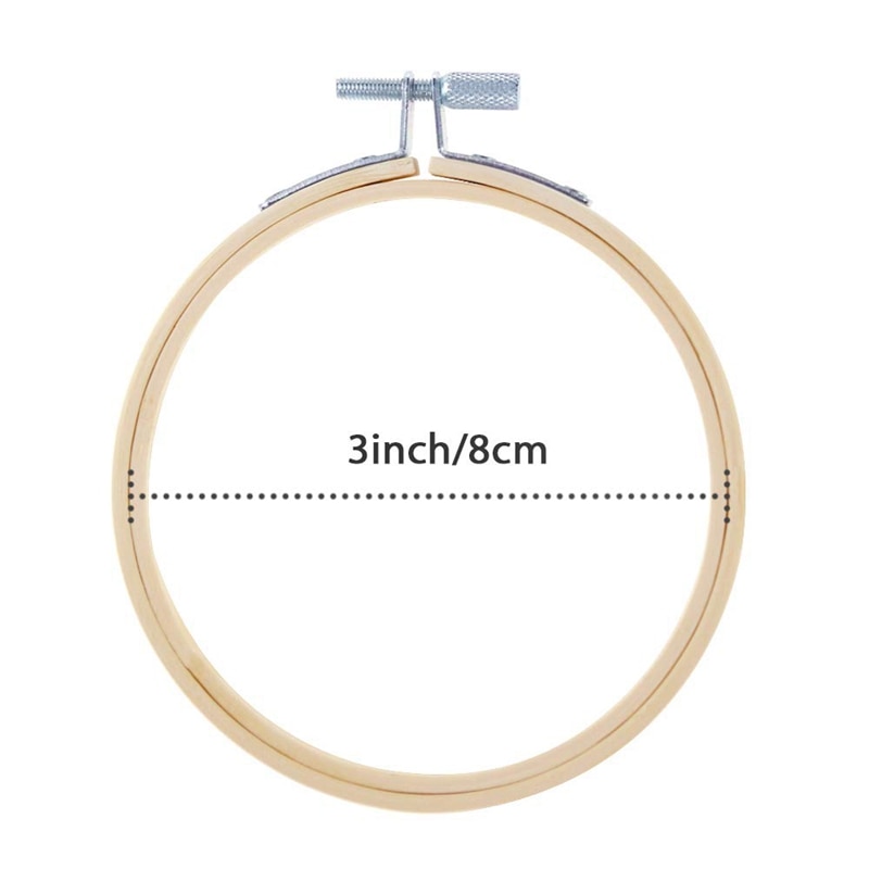 --20 Pieces 3 Inch Bamboo Embroidery Hoops Round Wooden Circle Cross Stitch Hoop Round Ring For Art Craft Handy Sewing