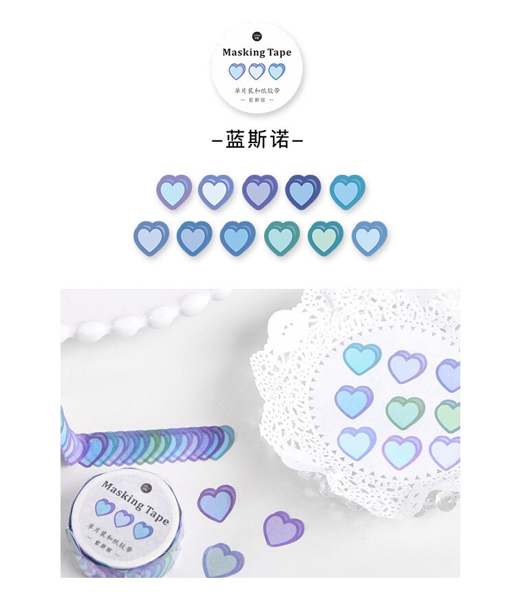 100Pcs Harten/Roll Mooie Hart Papier Decoratieve Stok Label: Lancenow
