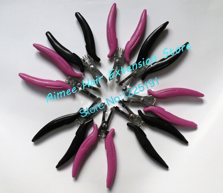 1 stks/partij zwart handvat rebond remover/haarverlenging tang/fusion rebonds remover/haar tang