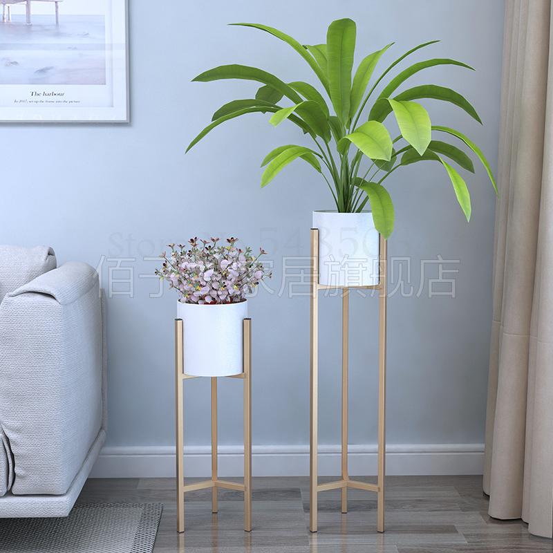 499 żelazny stojak na kwiaty dom salon kreatywny zielony koperek nordycki w kwiaty robić postawienia na półkę podłoga ins nowoczesny prosty złoty kwiat stojak na donicę