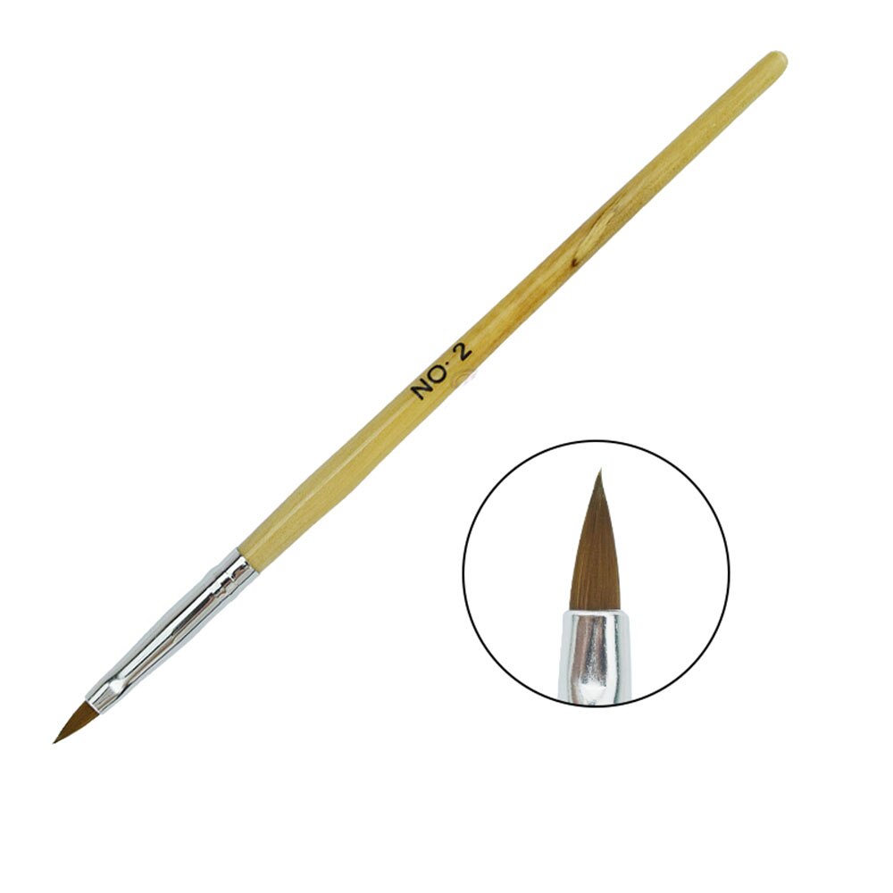 1pc Kolinsky Sable Acrylic Nail Art Brush No. 2/4/6/8/10/12 UV Gel Carving Pen Brushes Liquid Powder DIY Beauty Nail Drawing: 1