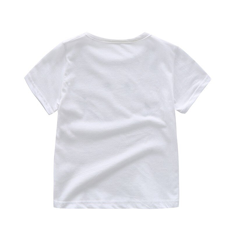Sommer baby pige dreng kortærmet t-shirts til børn smil trykte toppe tees shirts afslappet bluse
