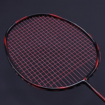 6U 72g Strung Badminton Racket Balanced Carbon Badminton Racquet 22-30 LBS free Grips and Sweatband