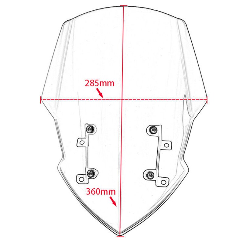 Anteriore del motociclo Parabrezza Parabrezza Deflettore Griglie di Protezione con Staffa per il 2018-2019 Yamaha MT FZ 07 MT-07 FZ-07 Moto Acc