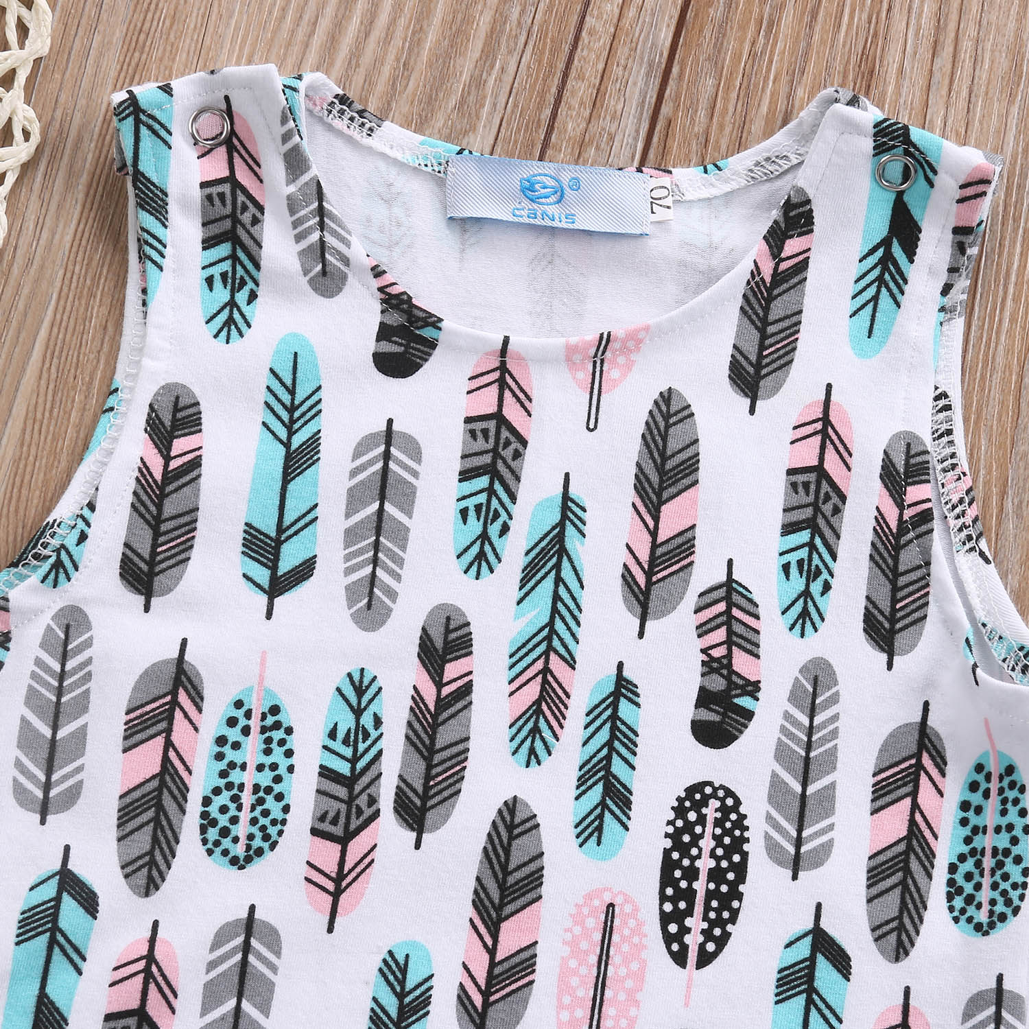 Baby Baby Jongens Meisjes Veer Romper Jumpsuit Hoofdband Outfit Playsuit