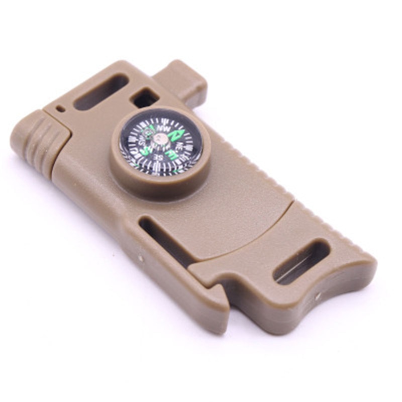 1pcs 5/8" Side Release Whistle Compass Buckle Scraper Parachute 550 Cord Paracord Bracelet Outdoor Camp Backpack Survival Kits