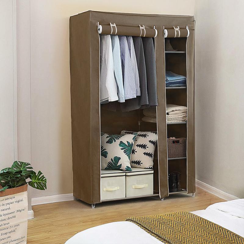Moderne Non-woven Rits Stijl Doek Kledingkast Opbergkast Vouwen Driedeurs Individuele Kast Slaapkamer Meubels Hwc: 03