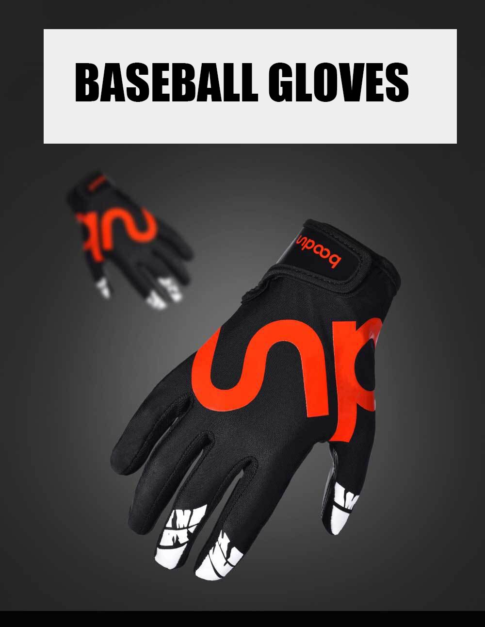 Gants de Baseball pour hommes et femmes, gants de Rugby, doigt complet, respirants, antidérapants, en Silicone, gants de Football, de randonnée en plein air